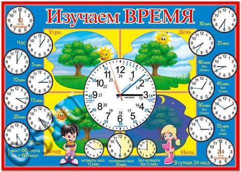 Плакат «Изучаем время» (29600)