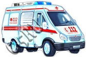 Мини-Плакат вырубной «Машина скорой помощи».(ФМ1-9751)