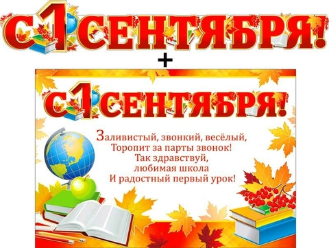 Гирлянда «С 1 сентября!» + Плакат (700-420-T)