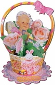 Корзиночка бумажная С Новорождённой (94-04-Т)