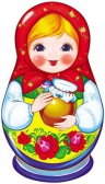 Плакат вырубной Матрёшка (Ф-7340)