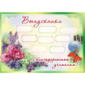 Плакат Выпускники с благодарностью учителям! (ПЛ-3512)